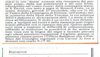 Scolpitelo nel vostro cuore 22 Novembre 2003